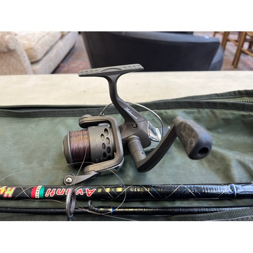 787 - A JRC rod carry bag containing XL Technique 3.60m carp rod, Shakespeare Omni 30RD reel and Avanti Hy... 