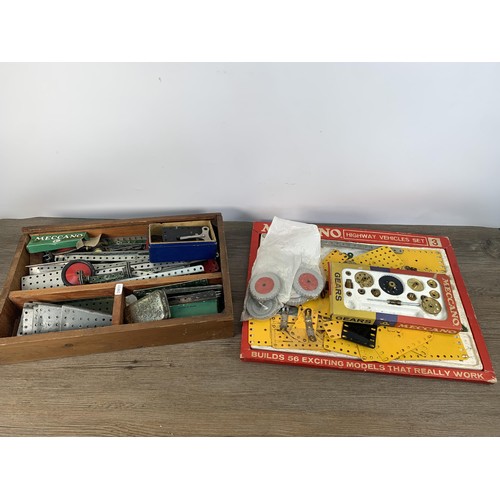 378 - A collection of vintage Meccano building accessories and four boxed MB Sculpture Puzzles 3d vertical... 