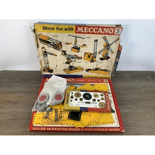 378 - A collection of vintage Meccano building accessories and four boxed MB Sculpture Puzzles 3d vertical... 