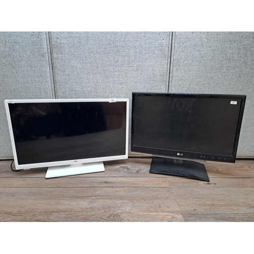 843 - Two TVs, one LG M2250D 22