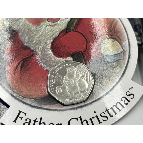 2030 - A collection of British proof 50 pence coins to include Pobjoy Mint Father Christmas, The Royal Mail... 