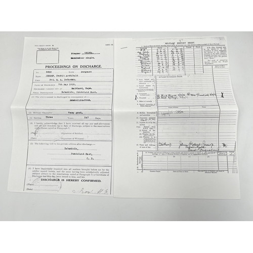 2052 - A WWI South African medal pair presented to A/Sjt. N.A. Jessop 2nd S.A.I. with printouts of associat... 