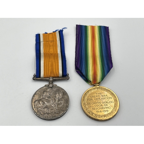 2052 - A WWI South African medal pair presented to A/Sjt. N.A. Jessop 2nd S.A.I. with printouts of associat... 