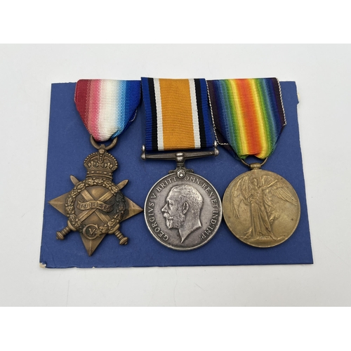 2055 - A WWI South African medal trio presented to Sjt. I.V.H. Schroder 9th S.A.H. with printouts of relate... 