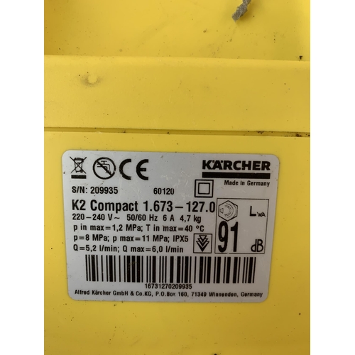 957 - A Karcher K2 compact pressure washer