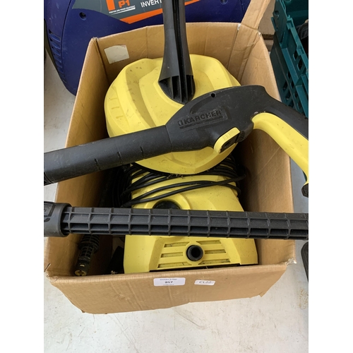 957 - A Karcher K2 compact pressure washer