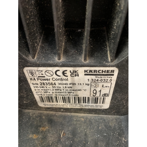 958 - A Karcher K4 Power Control pressure washer