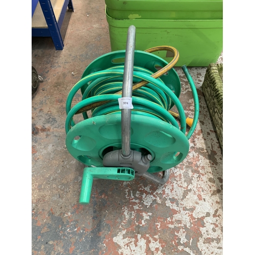 974 - A Hozelock garden hose reel