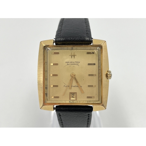 2302 - A mid 20th century Hamilton Fontainebleau automatic 35mm men's wristwatch - ref. 64048-4