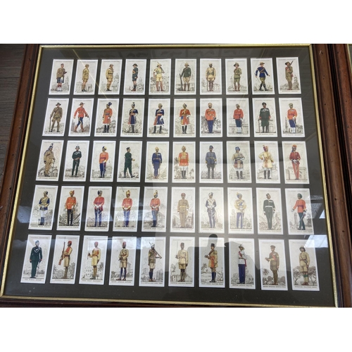 521 - Four framed cigarette card collections, two Player's, one Churchman's and one Wills's