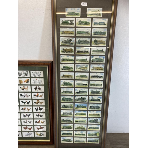 521 - Four framed cigarette card collections, two Player's, one Churchman's and one Wills's