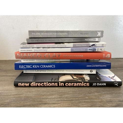 528 - A collection of ceramic making and design books to include New Directions in Ceramics, Electric Kiln... 