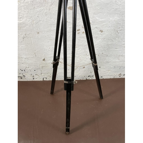 532 - A contemporary theatre style spotlight on adjustable tripod base - approx. 168cm high