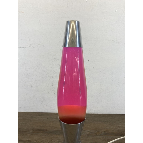 538 - A late 20th century Mathmos lava lamp - approx. 43cm high