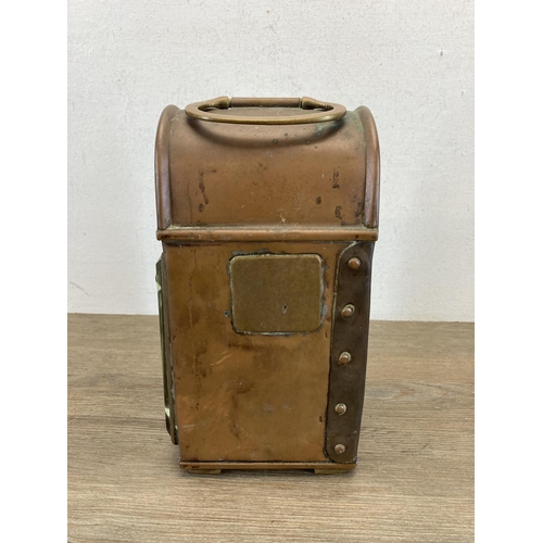 545 - A Victorian Shand Mason fire engine lantern - approx. 28cm high x 13cm wide