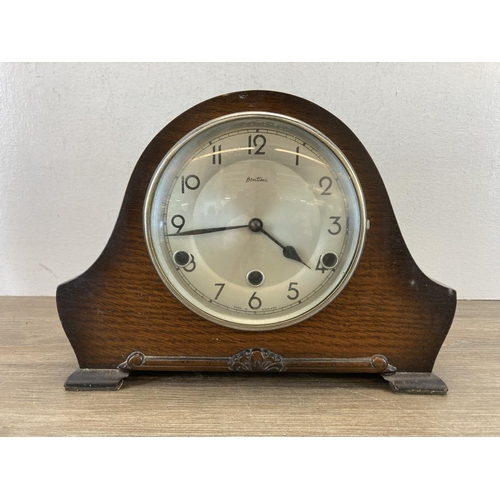 567 - A 1940s Bentima Westminster chime mantel clock