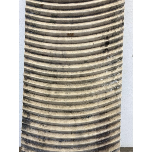 601 - A 19th century pine washboard - approx. 56cm high x 19cm wide