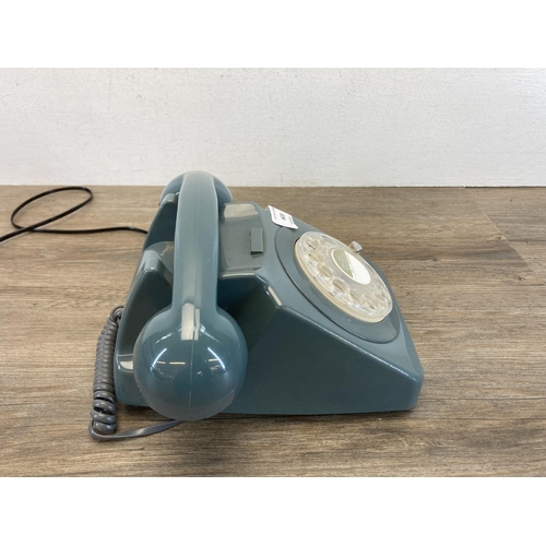 603 - A vintage style ProTelX Ltd. dark teal dial up telephone