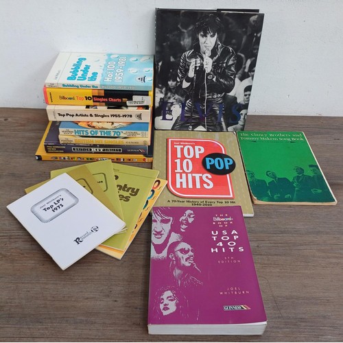 779 - A collection of music related books to include Elvis by Susie Behar hardback, The Billboard Book of ... 