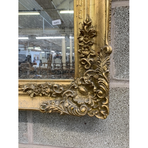 13 - A 19th century style gilt framed bevelled edge wall mirror - approx. 77cm high x 67cm wide