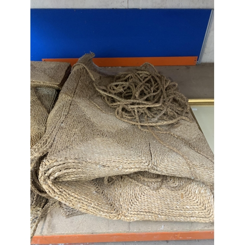 144A - A large quantity of mid 20th century seagrass carpet