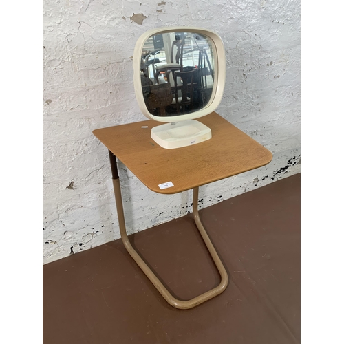 203 - Two mid 20th century items, one Staples & Co Ltd Cantilever table and one Danish white plastic frame... 