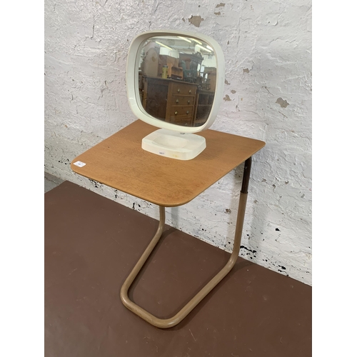 203 - Two mid 20th century items, one Staples & Co Ltd Cantilever table and one Danish white plastic frame... 