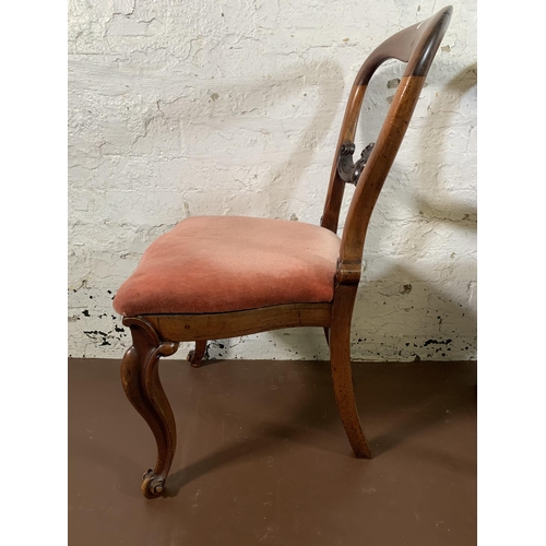 230 - Four Victorian mahogany balloon back dining chairs