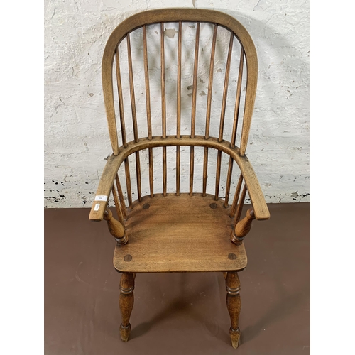 250 - A 19th century elm and beech Windsor chair - approx. 108cm high x 56cm wide x 37cm deep