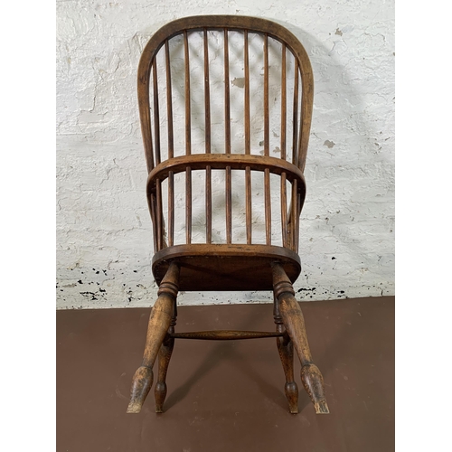 250 - A 19th century elm and beech Windsor chair - approx. 108cm high x 56cm wide x 37cm deep