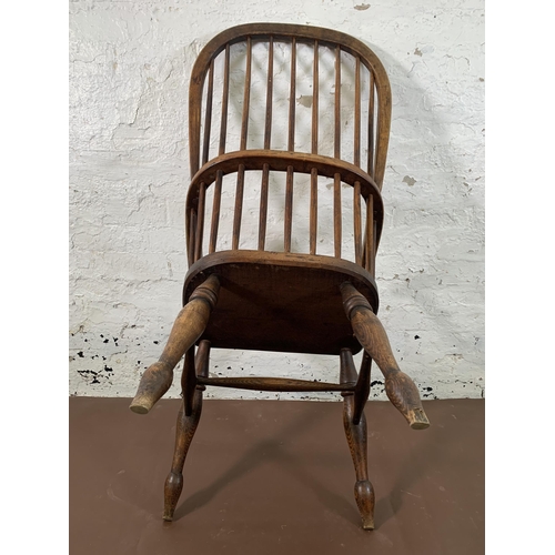 250 - A 19th century elm and beech Windsor chair - approx. 108cm high x 56cm wide x 37cm deep