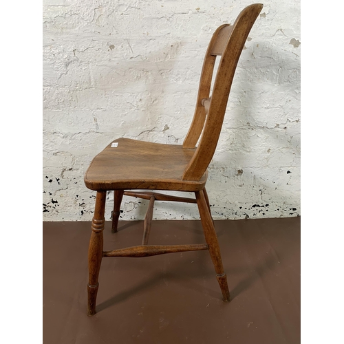 26 - A pair of 19th century elm and beech farmhouse chairs - approx. 82cm high x 38cm wide x 36cm deep