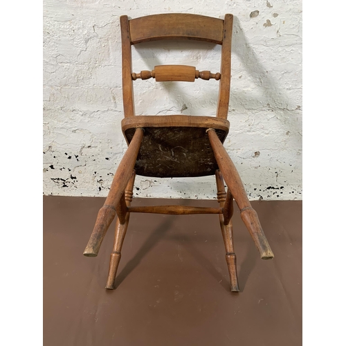 26 - A pair of 19th century elm and beech farmhouse chairs - approx. 82cm high x 38cm wide x 36cm deep