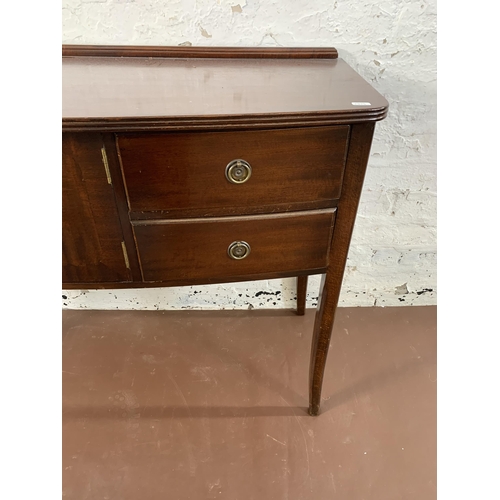 276 - An Edwardian mahogany bow fronted sideboard - approx. 78cm high x 106cm wide x 44cm deep