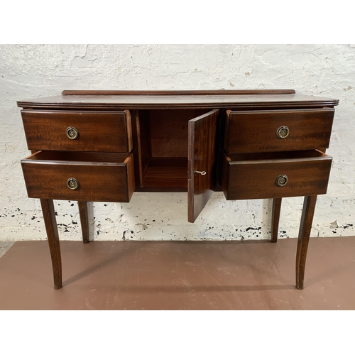 276 - An Edwardian mahogany bow fronted sideboard - approx. 78cm high x 106cm wide x 44cm deep