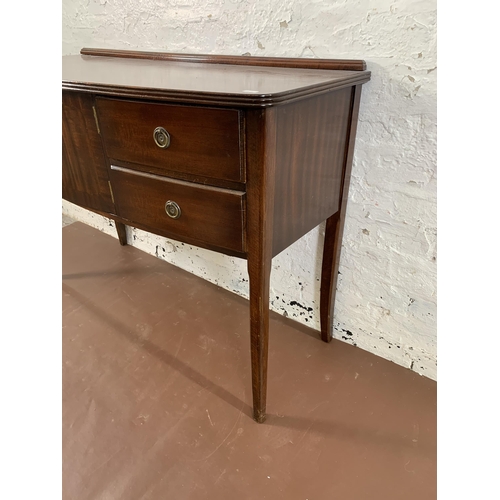 276 - An Edwardian mahogany bow fronted sideboard - approx. 78cm high x 106cm wide x 44cm deep