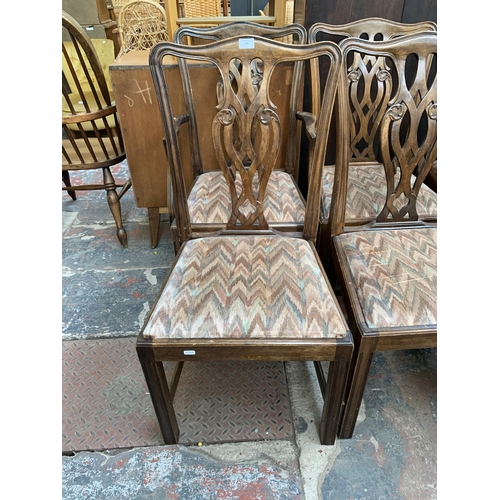 278 - Six Georgian style mahogany dining chairs