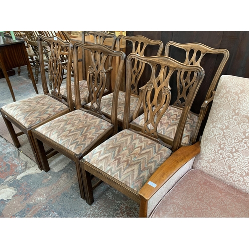 278 - Six Georgian style mahogany dining chairs