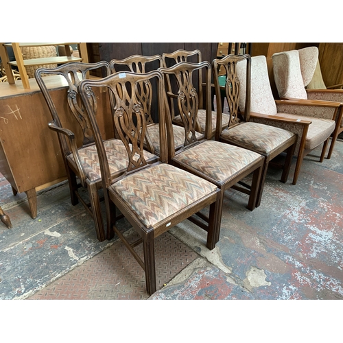 278 - Six Georgian style mahogany dining chairs