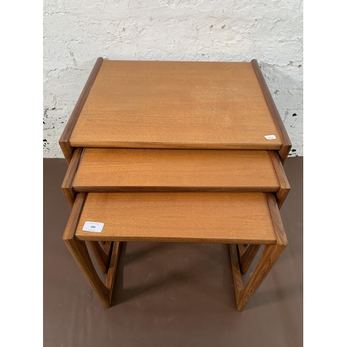 288 - A mid 20th century G Plan Quadrille teak nest of tables - approx. 49cm high x 53cm wide x 43cm deep