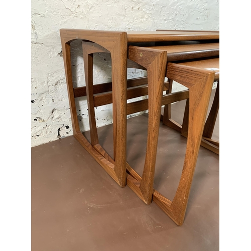 288 - A mid 20th century G Plan Quadrille teak nest of tables - approx. 49cm high x 53cm wide x 43cm deep