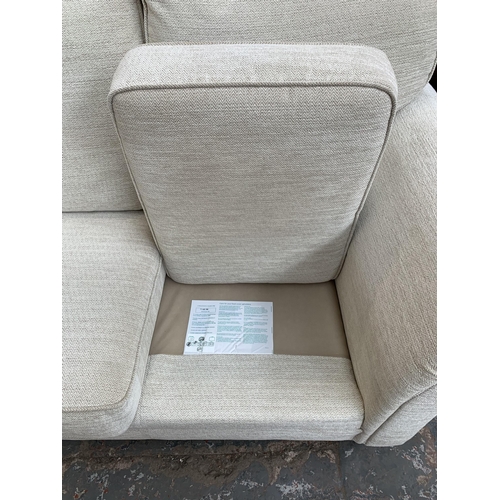 300F - A Marks & Spencer Balfour beige fabric upholstered two seater sofa - approx. 102cm high x 160cm wide... 