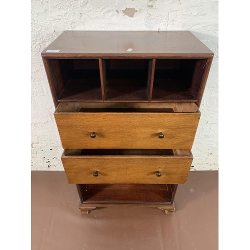 71 - An Edwardian mahogany cabinet - approx. 93cm high x 52cm wide x 30cm deep