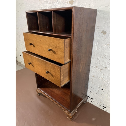 71 - An Edwardian mahogany cabinet - approx. 93cm high x 52cm wide x 30cm deep