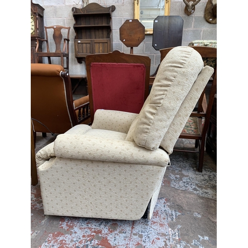 85 - A La-Z-Boy fabric upholstered electric reclining armchair