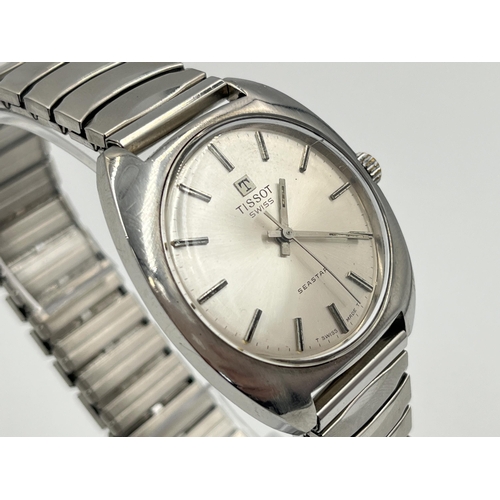 2285 - A mid 20th century Tissot Seastar cal. 781-1 mechanical 'C' shape 37mm men's wristwatch - ref. 41-42... 