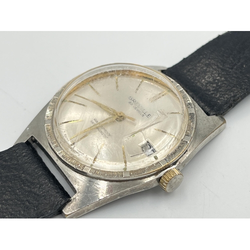 2286 - Three mid 20th century mechanical men's wristwatches, one Timex, one Greville with coined edge bezel... 