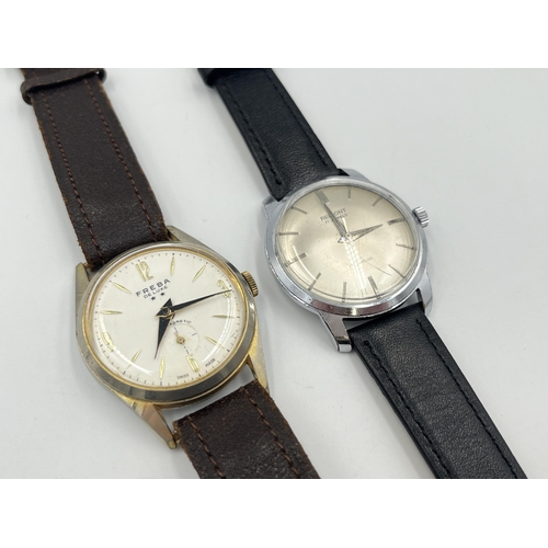 2287 - Two mid 20th century mechanical men's wristwatches, one Freba DeLuxe and one Reliont Incabloc