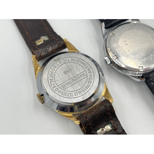 2287 - Two mid 20th century mechanical men's wristwatches, one Freba DeLuxe and one Reliont Incabloc