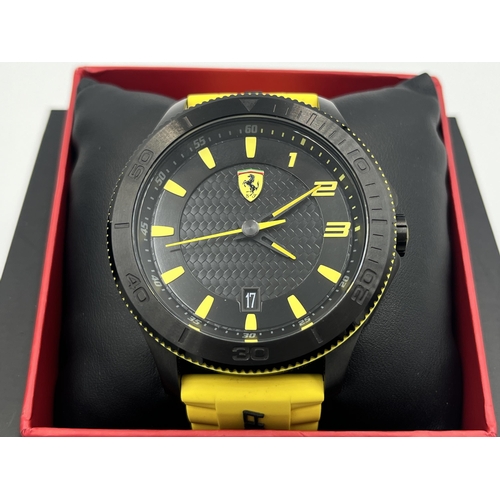 2288 - A boxed Ferrari Scuderia quartz 48mm men's wristwatch - ref. SF.16.1.34.0091